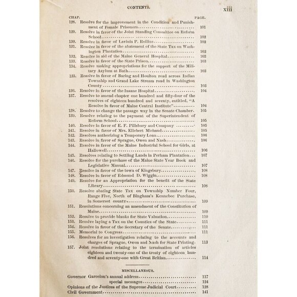 1879 Acts & Resolves 58th Legislature Maine Law 1st Edition Victorian SHBS1 - Picture 4 of 7